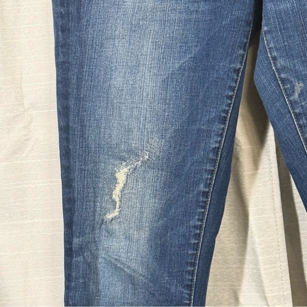 Dark Blue Distressed Women’s Jeans - Picture 3 of 12